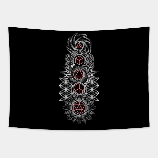 Geometric elements design Tapestry by Rachellily