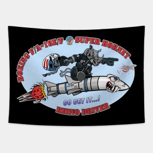 Rhino Nose Art Variation Tapestry