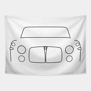 Rover P5 classic car outline graphic (black) Tapestry