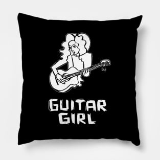 Guitar Girl Pillow