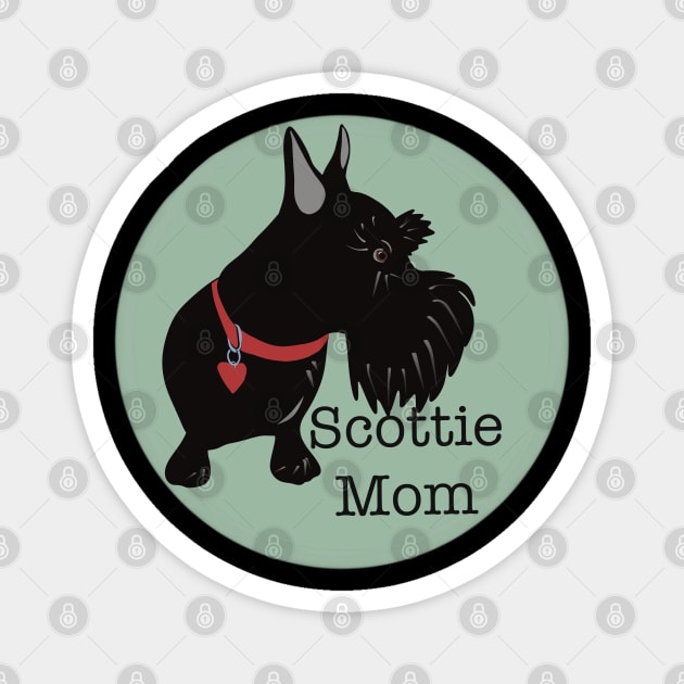 Scottie Mom Magnet by Janpaints