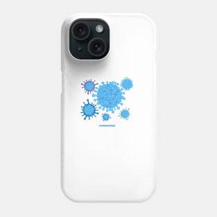 Blue corona virus infection Phone Case