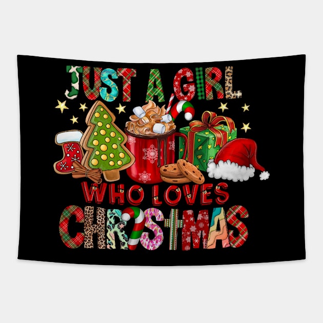 Just A Girl Who Loves Hot Cocoa Funny Christmas Shirt Tapestry by Bruna Clothing