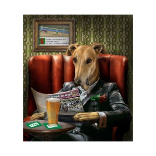 Greyhound Dog Portrait - Rusty T-Shirt