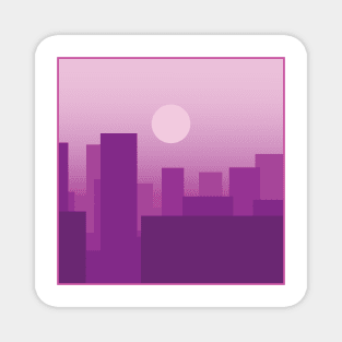 City view cute illustration Magnet