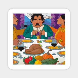 Thanksgiving Dinner after Diego Rivera Magnet