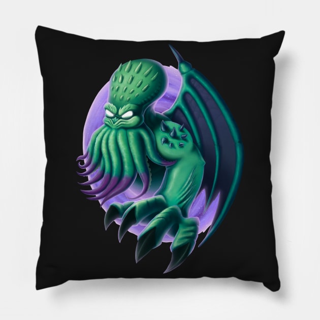 Galactic Cthulhu Pillow by CharleyFox