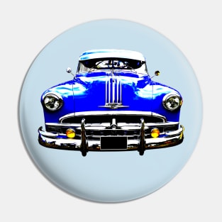 Pontiac Streamliner Silver Streak 1940s American classic car blue Pin