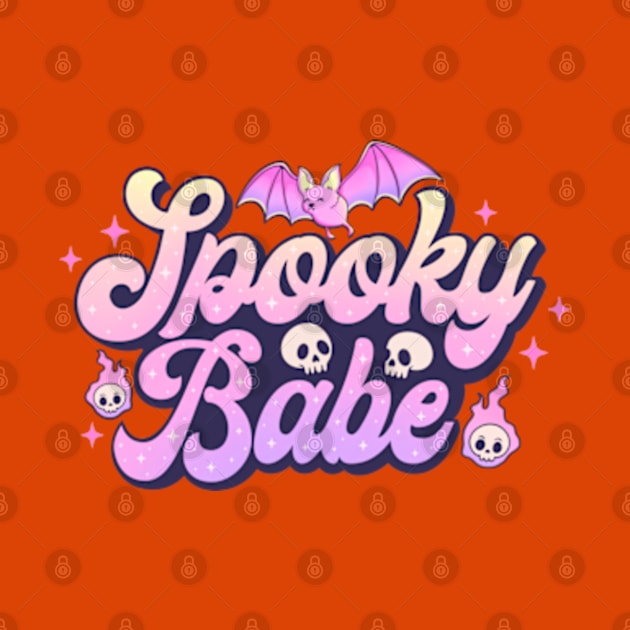 Spooky Babe Cute Pink Halloween by BIBLIOTEECA