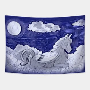 Pegasus Cloud in Moonlight Tapestry