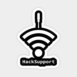 Hack-Support: A Cybersecurity Design (White) Magnet