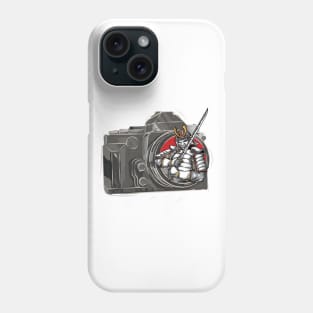 'Vintage Samurai Photographer' Cool Japanese Bushi Phone Case