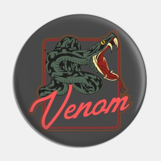 venom Rattlesnake neon Pin