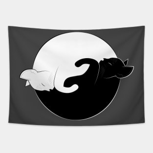 yin yang cats Tapestry