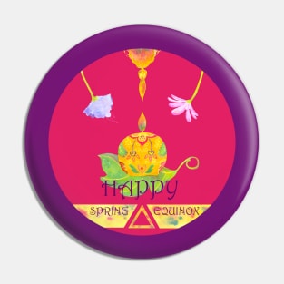 Happy Spring Equinox Candle Pin