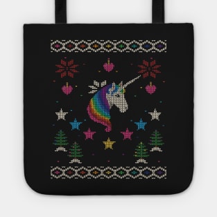 Ugly Unicorn Christmas Sweater Tote