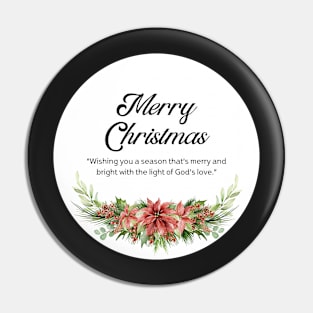 Merry Christmas Round Sticker 28 Pin