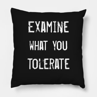 Examine what you tolerate Pillow