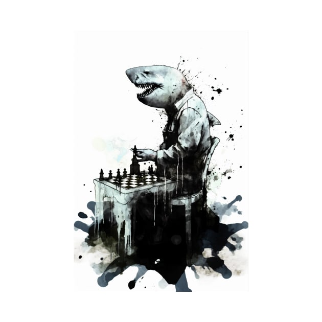 Shark Playing Chess by TortillaChief