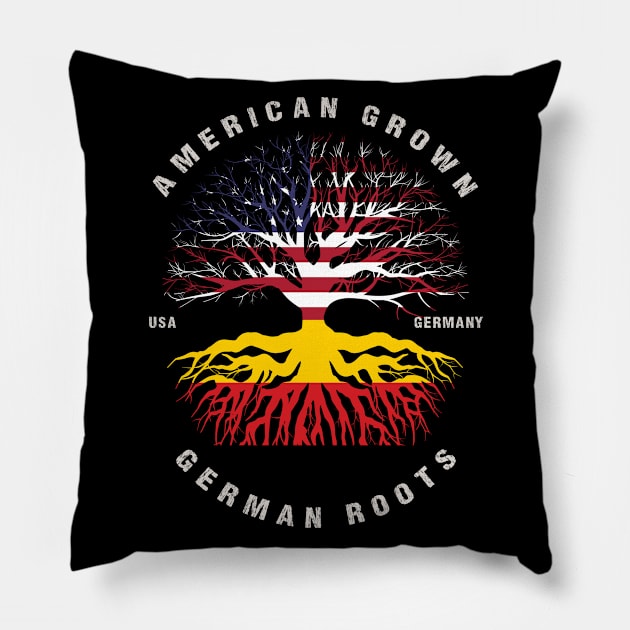 American Grown GERMAN Roots Germany Flag Pillow by heart teeshirt