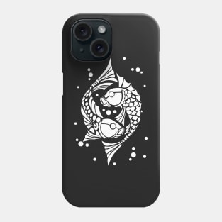 White koi fish. Symbol of good luck Phone Case