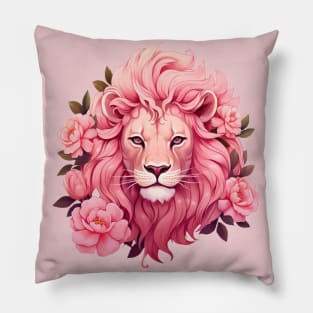 Pink Lion Pillow