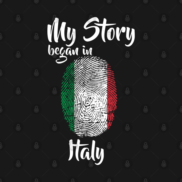 Italy Flag Fingerprint My Story DNA Italian by Your Culture & Merch