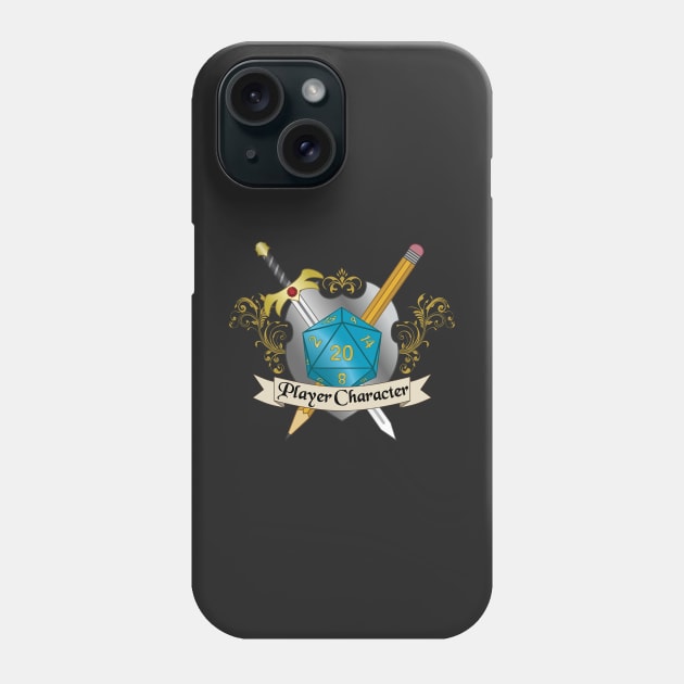 Player Character Crest Phone Case by NashSketches
