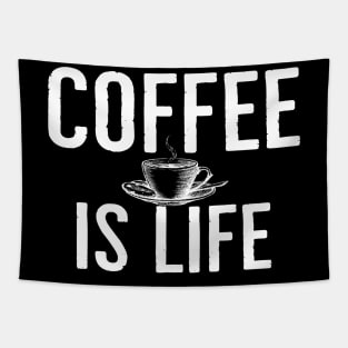 Funny Coffee Is Life Tapestry