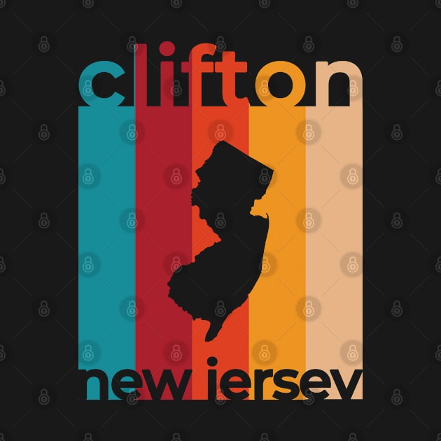 Clifton New Jersey Retro by easytees