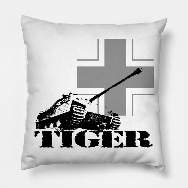 tiger tank Jagdpanzer V Pillow by hottehue