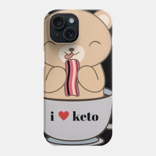 Keto Bear, Coffee, & Bacon Phone Case