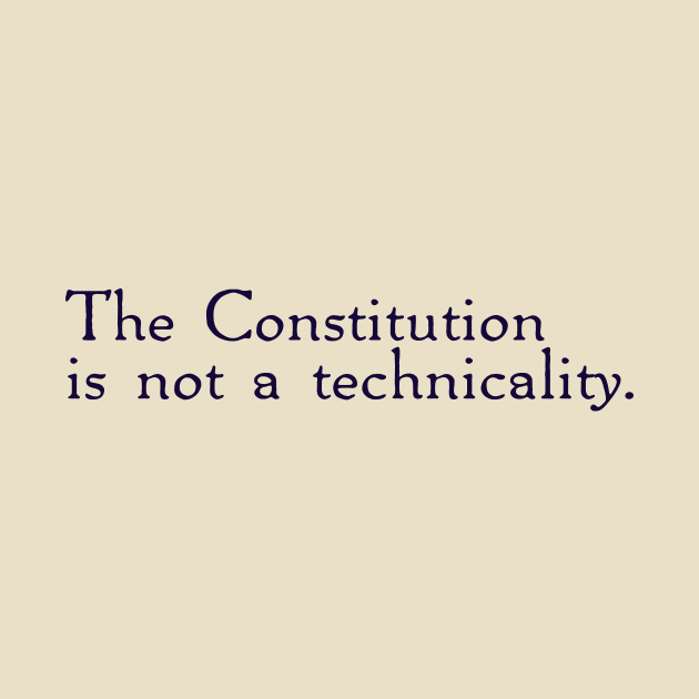 The Constitution is not a technicality. by ericamhf86