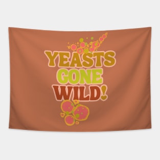 Yeast Gone Wild! Groovy Golden Style Tapestry