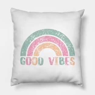 Good Vibes Rainbow Pillow