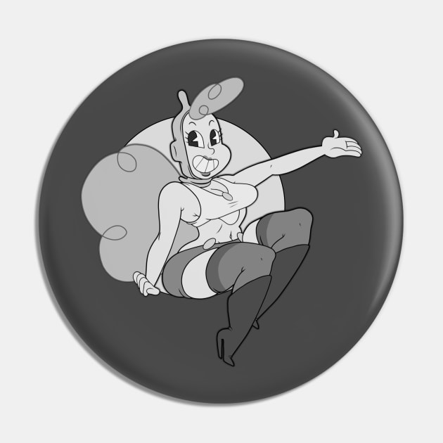 Doozy Lulu in Black and White Pin by TheSuperAbsurdist