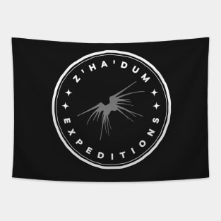 Z'ha'dum Expeditions - Black - Sci-Fi Tapestry