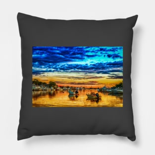 Falmouth Harbor Cape Cod Pillow