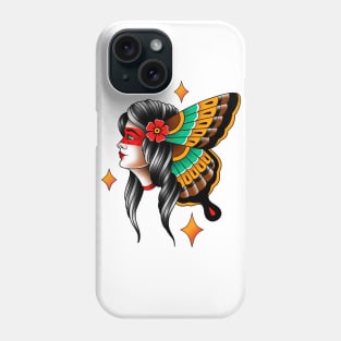 Traditional tattoo butterfly Phone Case