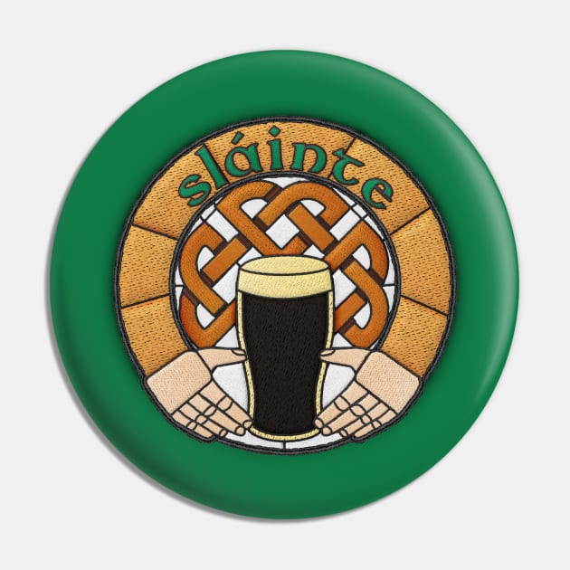 Sláinte Claddagh Patch design Pin by jephwho