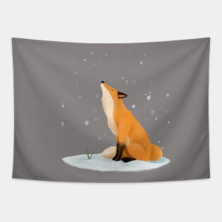 Winter Fox Tapestry