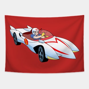 Speed racer mach 5 car Tapestry