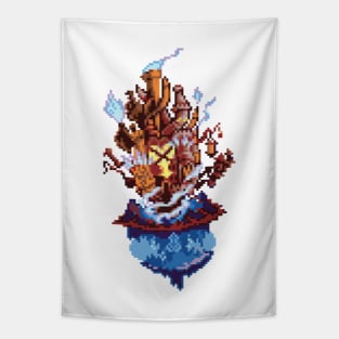 Hollow Bastion Pixel Art Tapestry