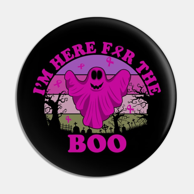 funny pancreatic cancer Halloween I'm here for the boo Pin by TeesCircle