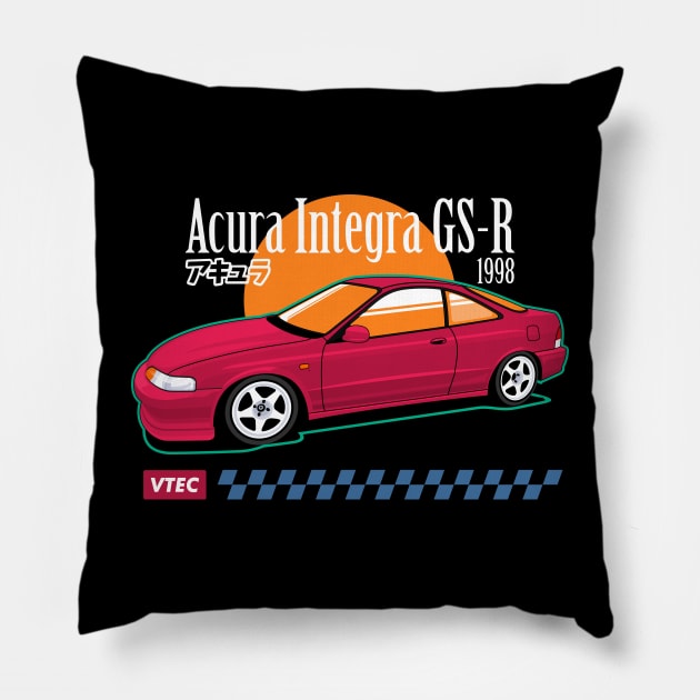 ACURA INTEGRA GS-R 1998 Pillow by masjestudio