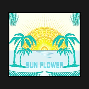 Sun Flower and beach T-Shirt