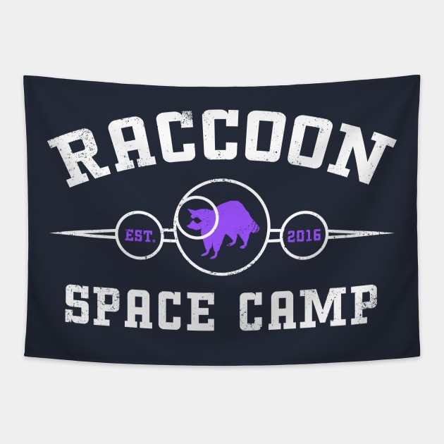 Raccoon Space Camp Tapestry by Procyon Podcast Network