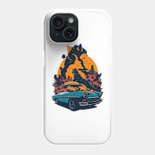 Retro Car & Cat Phone Case