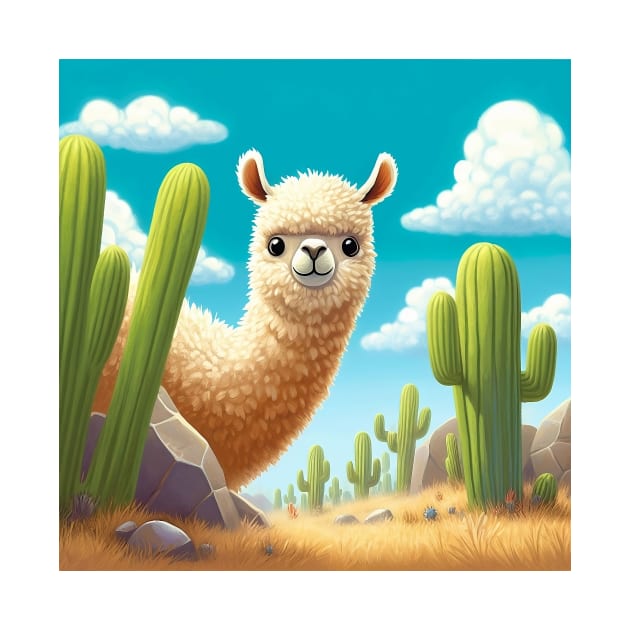 Cute Little Sneaky Llama by PhotoSphere