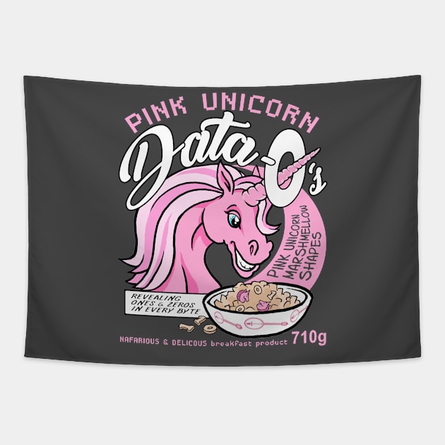 Pink Data Unicorn Tapestry by chadsuniverse